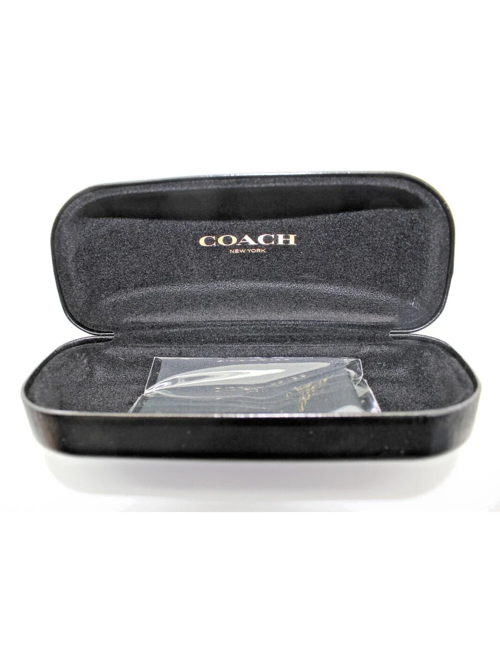 Coach New York Black Hard Case Clamshell Sunglasses Eyeglass Eyewear Protective